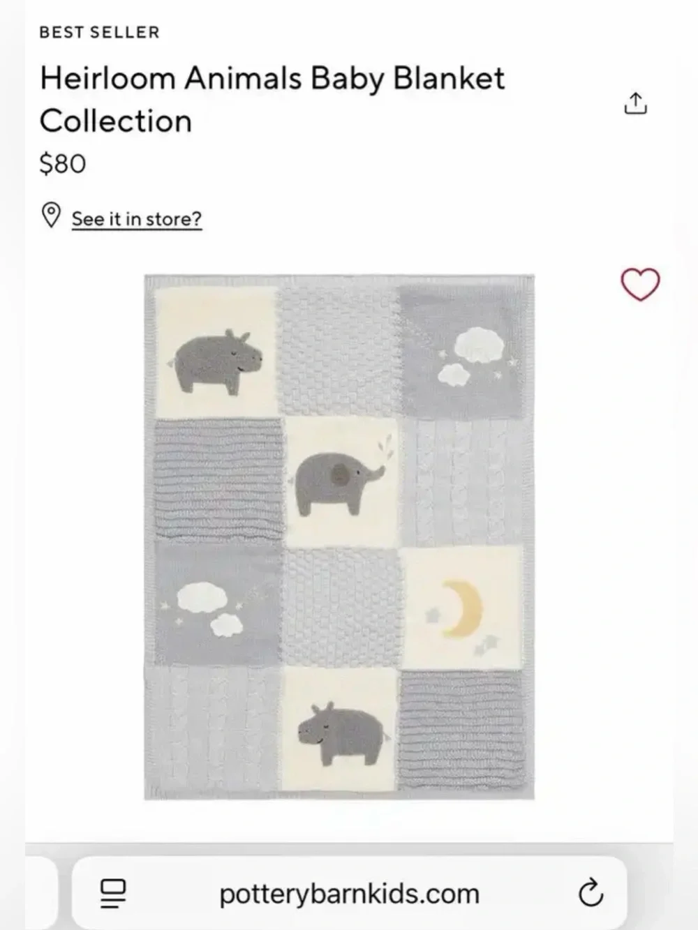 Potter Barn Heirloom Baby Blanket